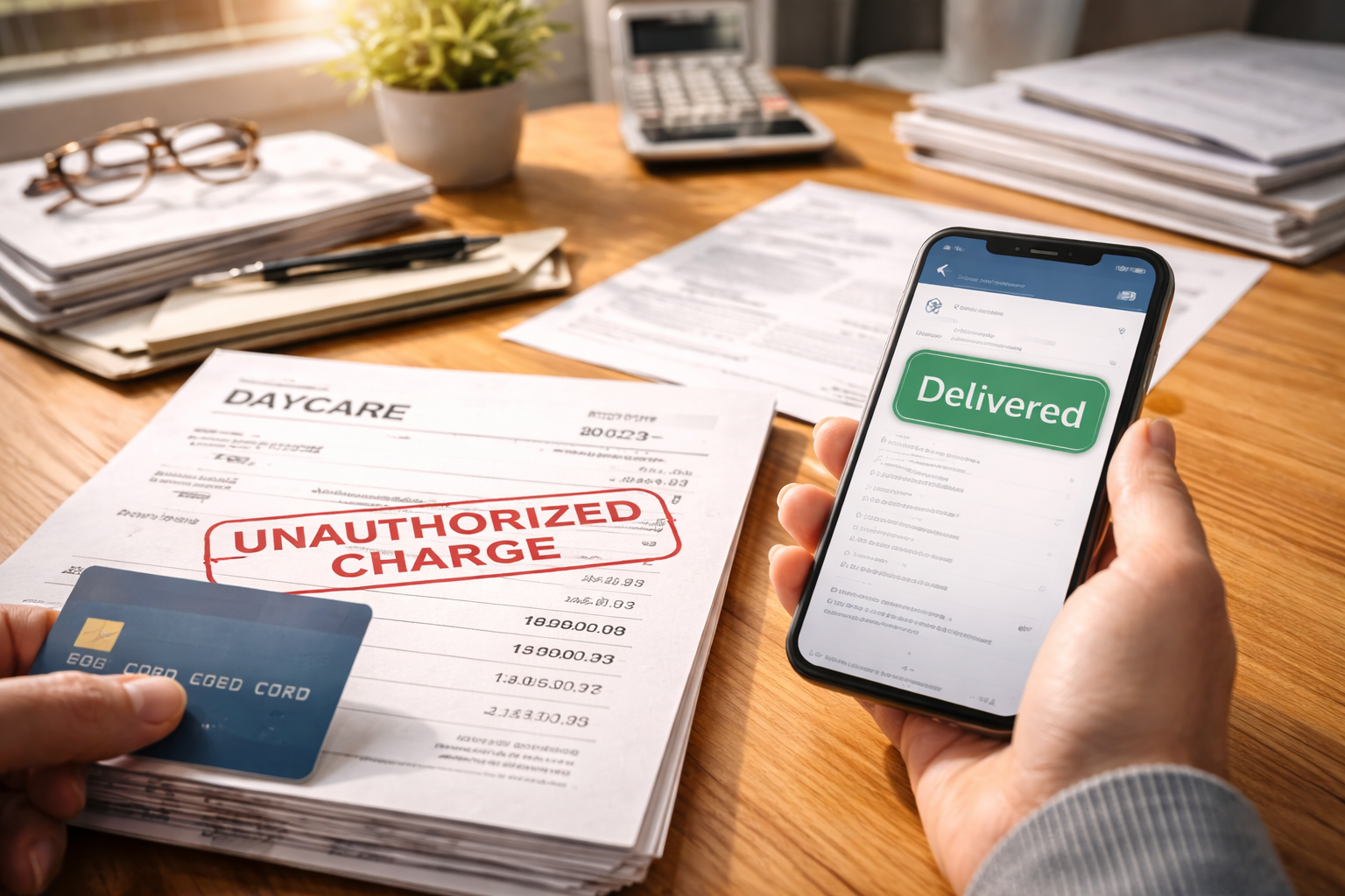 Daycare unauthorized charge