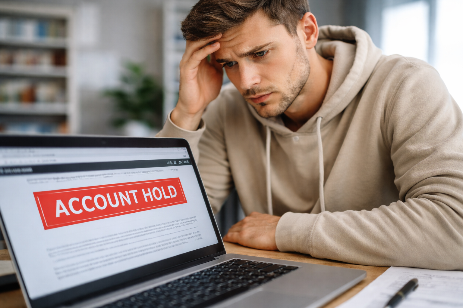 school account hold what to do