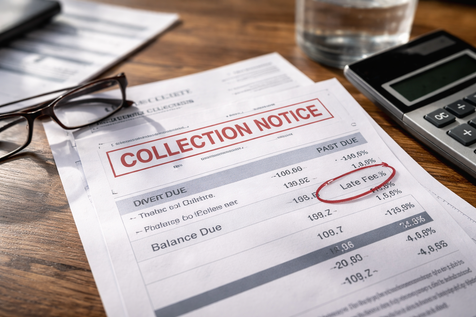 college sent account to collections for disputed late fee