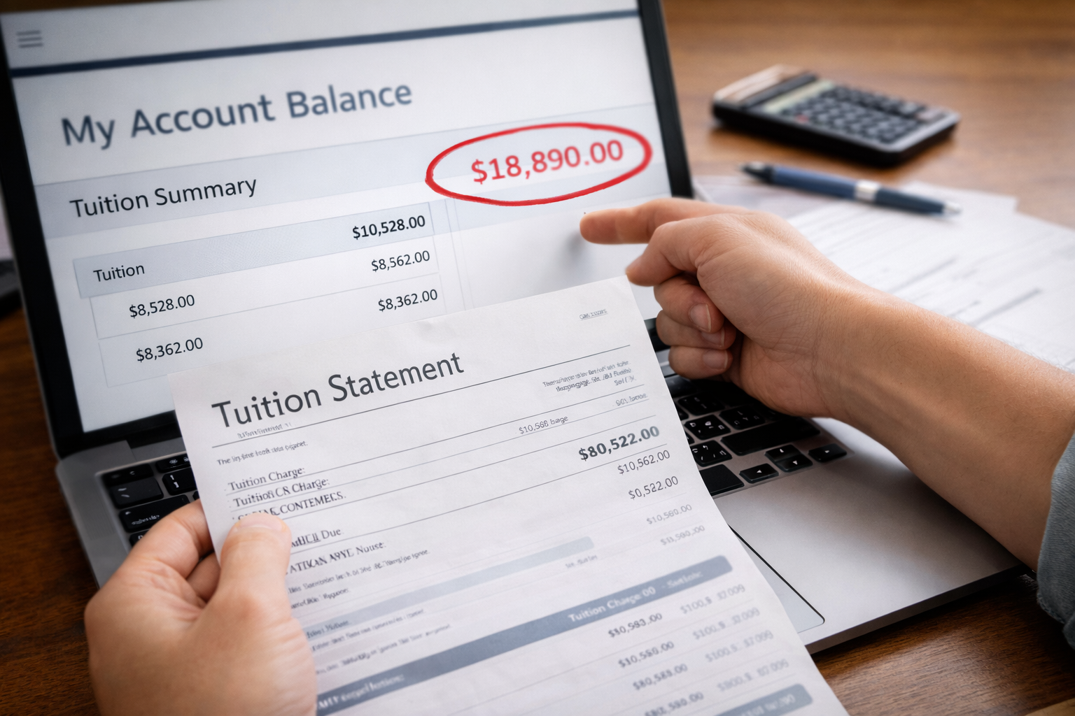 unauthorized tuition charge